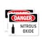 Signmission Nitrous Oxide Danger Sign, Vinyl Decal, 10in W x 7in L, 2PK OS-2PACK-DS-D-710-L-1937 - alternate 1